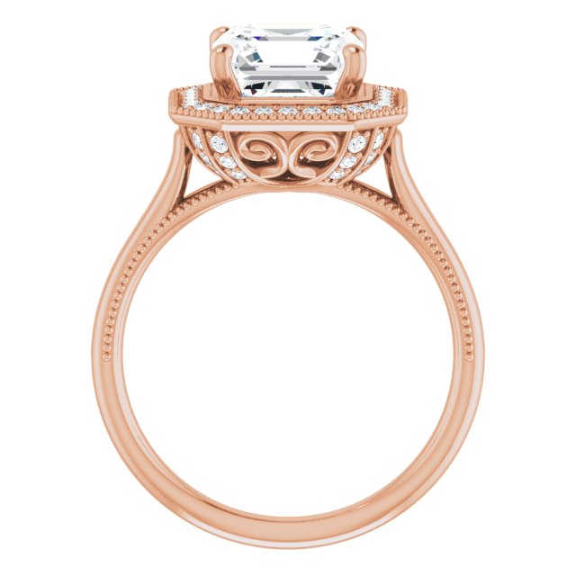 Asscher Engagement Ring Mounting