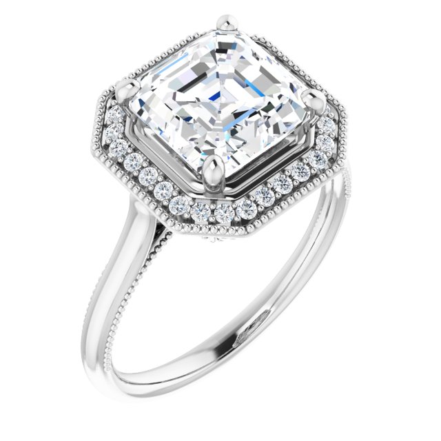 Asscher Engagement Ring Mounting
