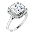 Asscher Engagement Ring Mounting