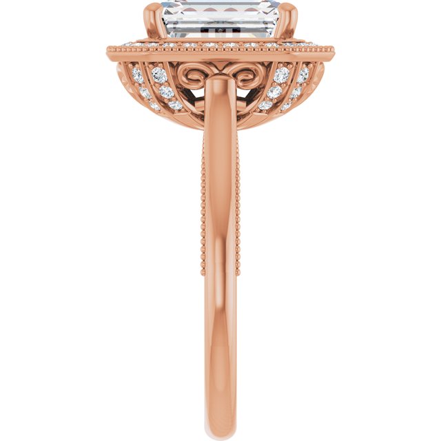 Emerald Engagement Ring Mounting