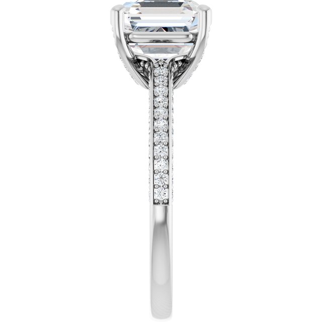 Asscher Engagement Ring Mounting