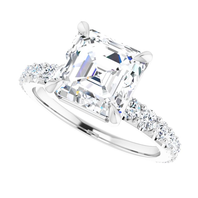 Asscher Engagement Ring Mounting