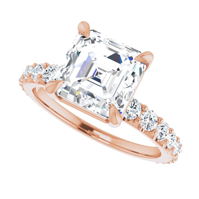 Asscher Engagement Ring Mounting