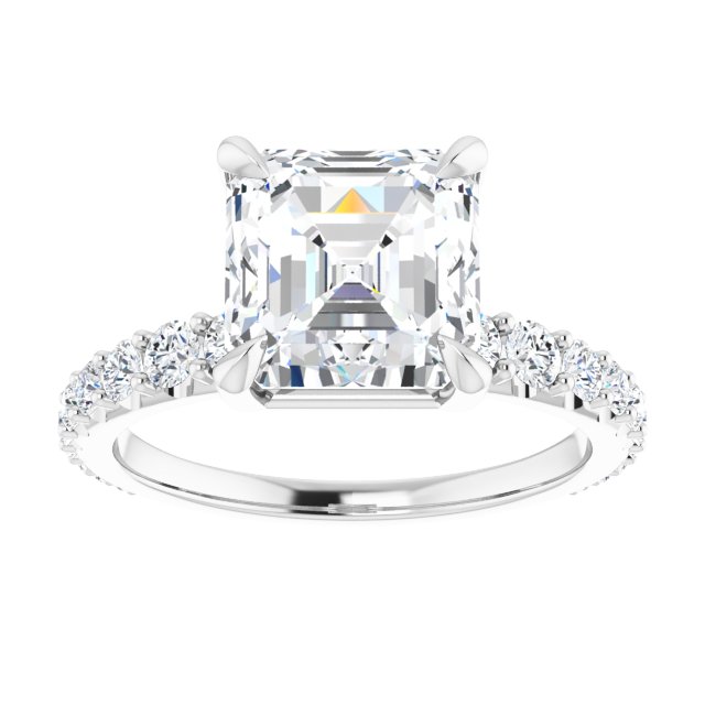 Asscher Engagement Ring Mounting