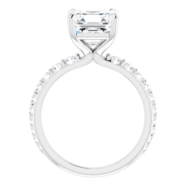 Asscher Engagement Ring Mounting