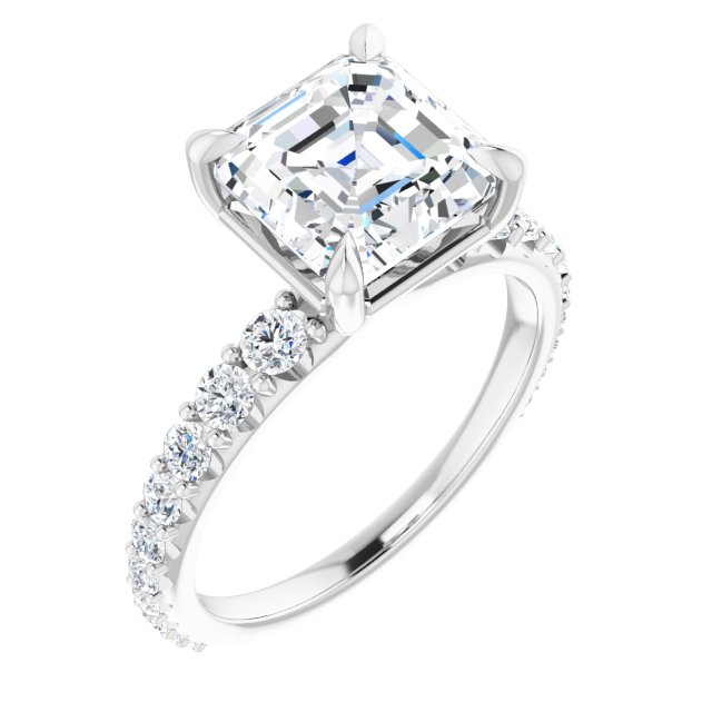 Asscher Engagement Ring Mounting