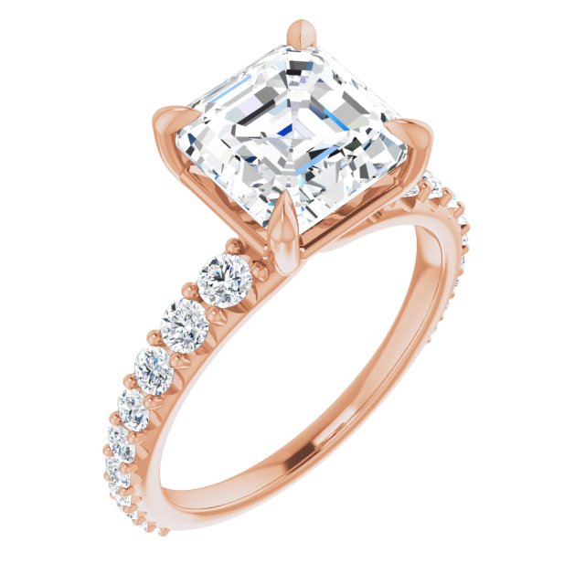 Asscher Engagement Ring Mounting