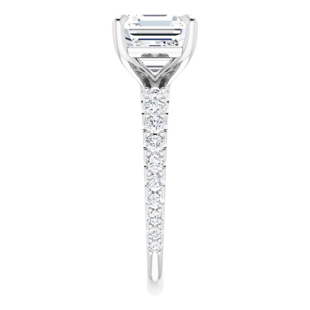 Asscher Engagement Ring Mounting