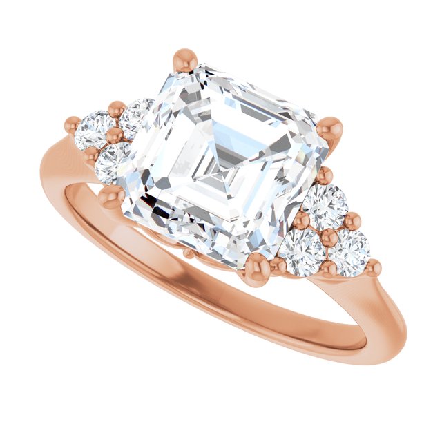 Asscher Engagement Ring Mounting