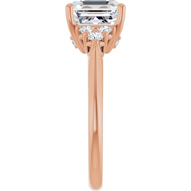 Asscher Engagement Ring Mounting