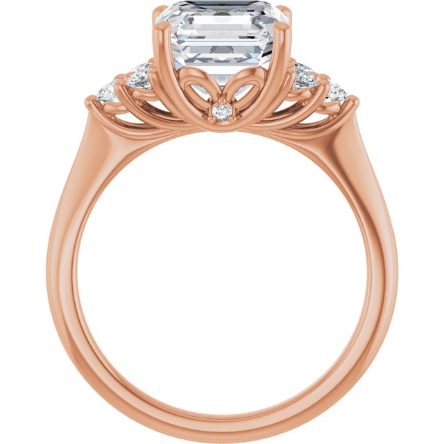 Asscher Engagement Ring Mounting