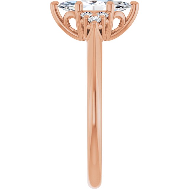 Marquise Engagement Ring Mounting