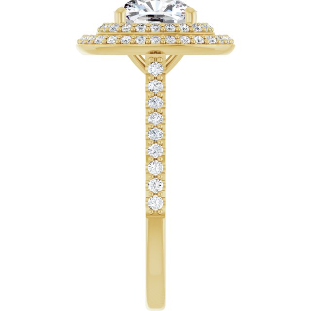 Cushion Double Halo-Style Engagement Ring Mounting