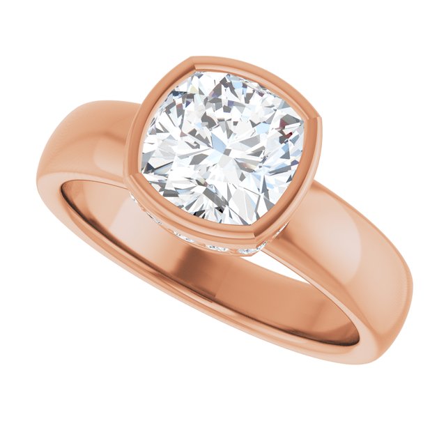 Cushion Engagement Ring Mounting