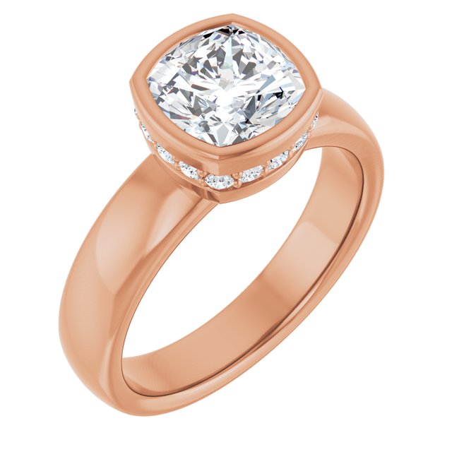 Cushion Engagement Ring Mounting