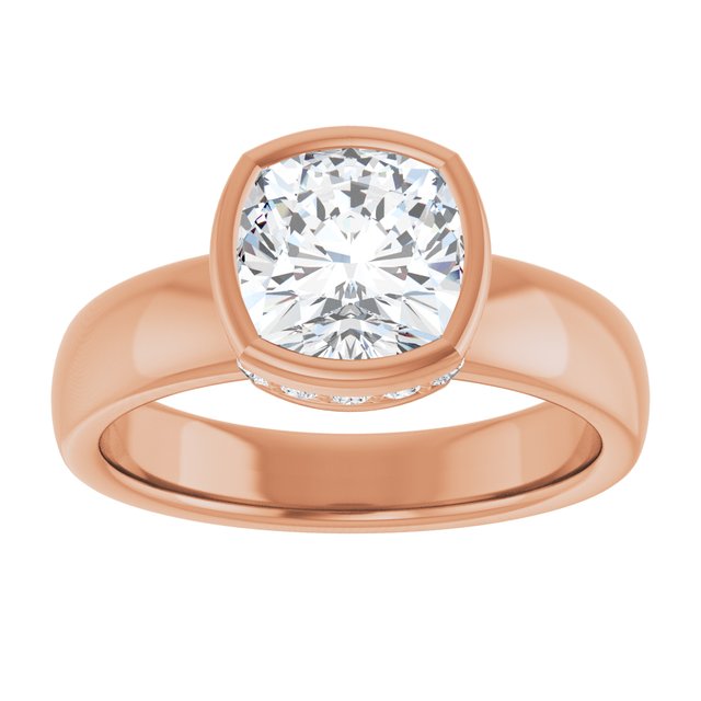 Cushion Engagement Ring Mounting