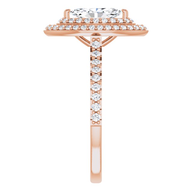 Marquise Double Halo-Style Engagement Ring Mounting