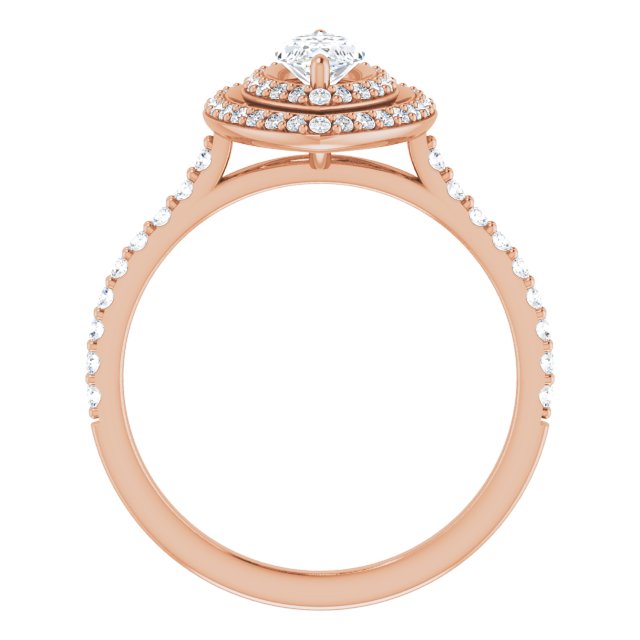 Marquise Double Halo-Style Engagement Ring Mounting