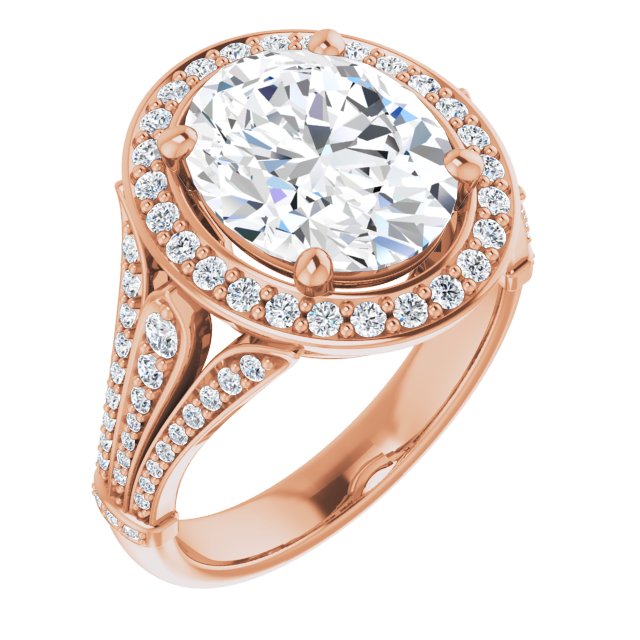 Oval Engagement Ring Mounting