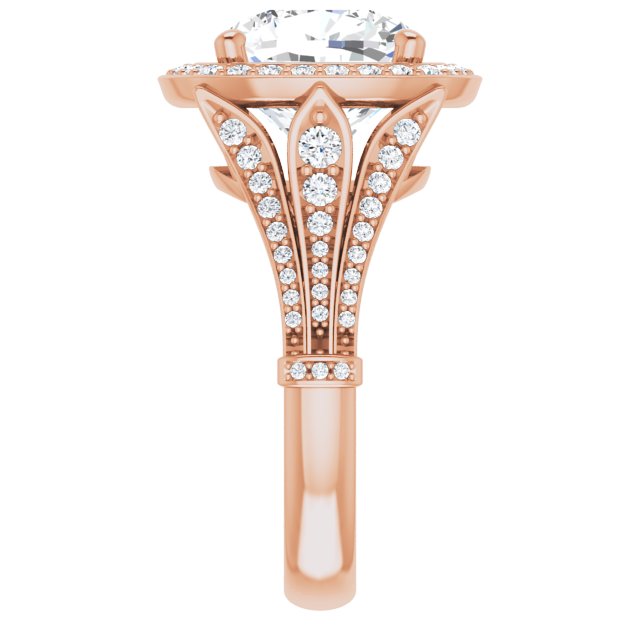 Cushion Engagement Ring Mounting