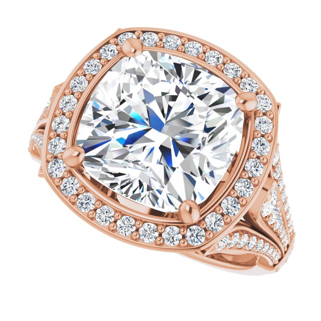 Cushion Engagement Ring Mounting
