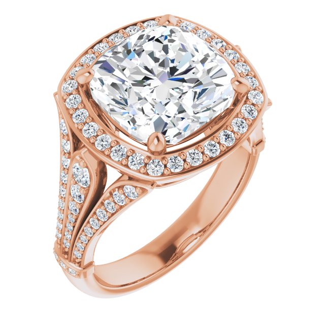 Cushion Engagement Ring Mounting