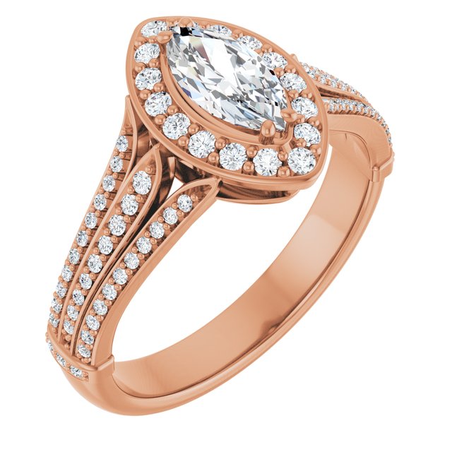 Marquise Engagement Ring Mounting