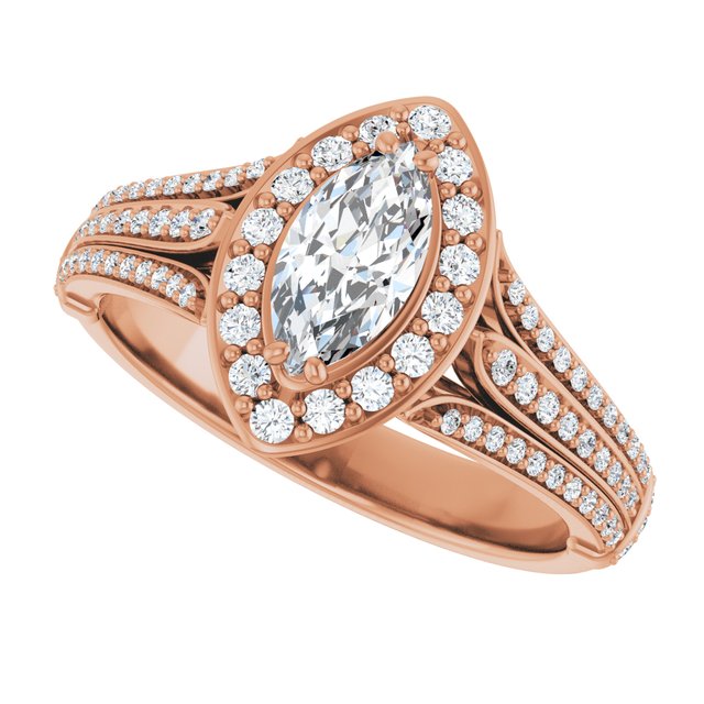 Marquise Engagement Ring Mounting
