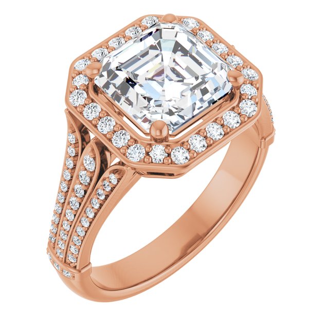 Asscher Engagement Ring Mounting