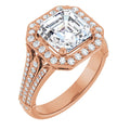 Asscher Engagement Ring Mounting