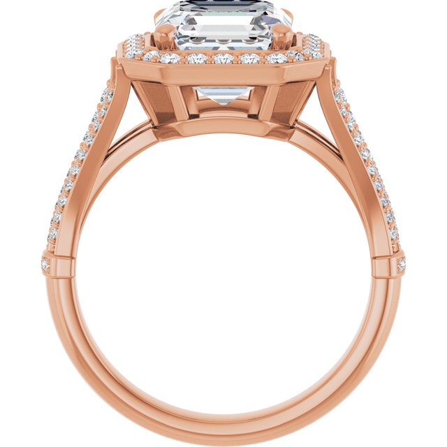Asscher Engagement Ring Mounting