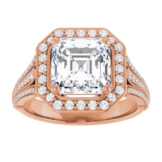 Asscher Engagement Ring Mounting