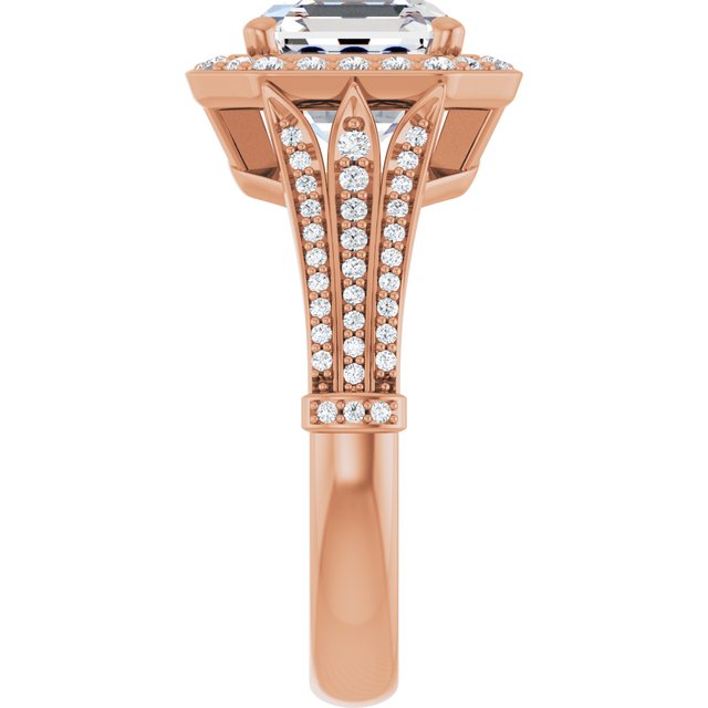 Asscher Engagement Ring Mounting
