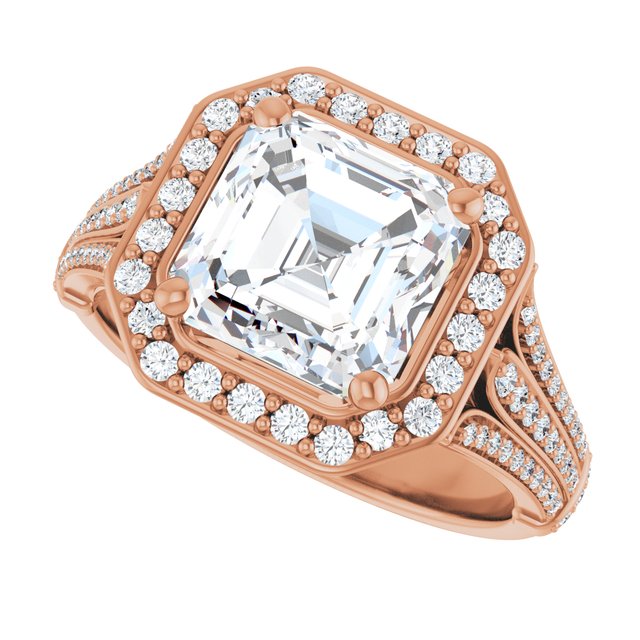 Asscher Engagement Ring Mounting