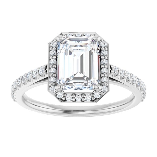 Halo-Style Engagement Ring Mounting