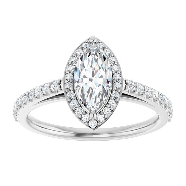 Halo-Style Engagement Ring Mounting