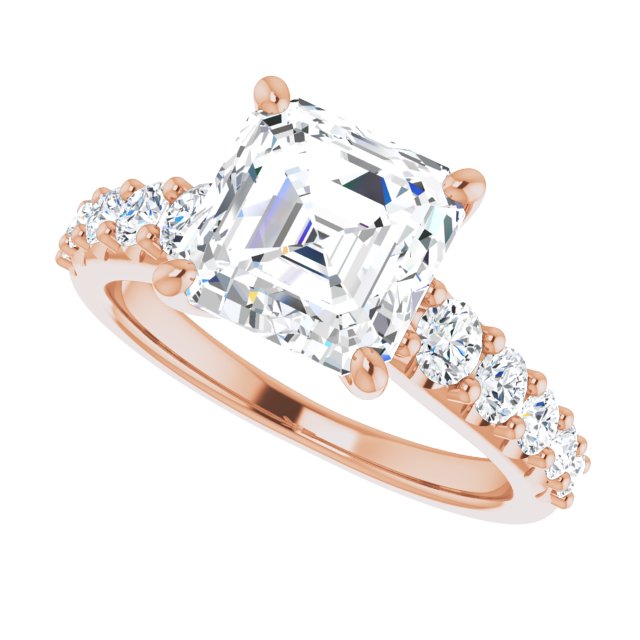 Asscher Engagement Ring Mounting