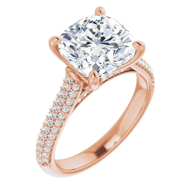 Cushion Engagement Ring Mounting