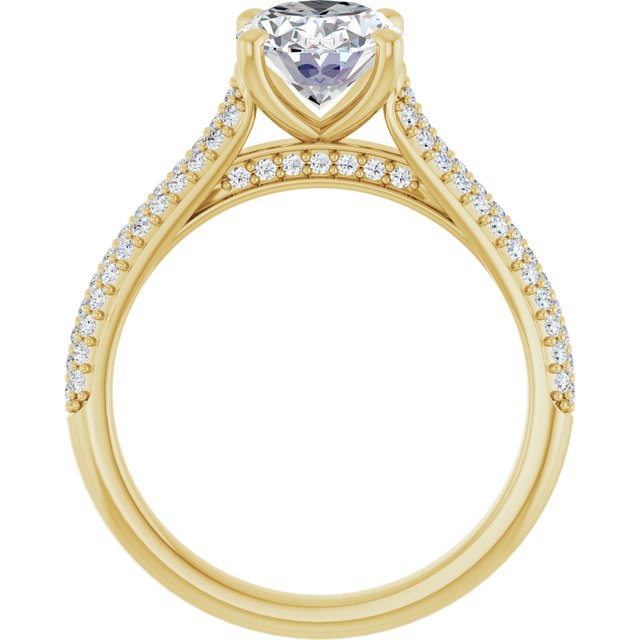 Oval Engagement Ring Mounting