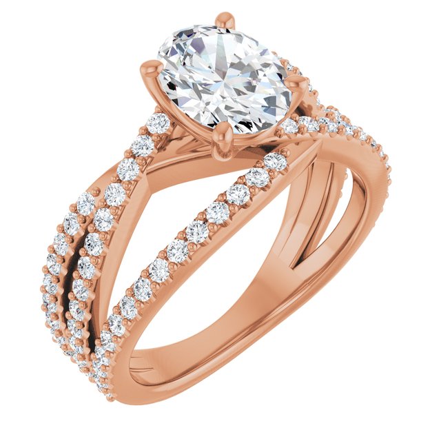 Oval Engagement Ring Mounting