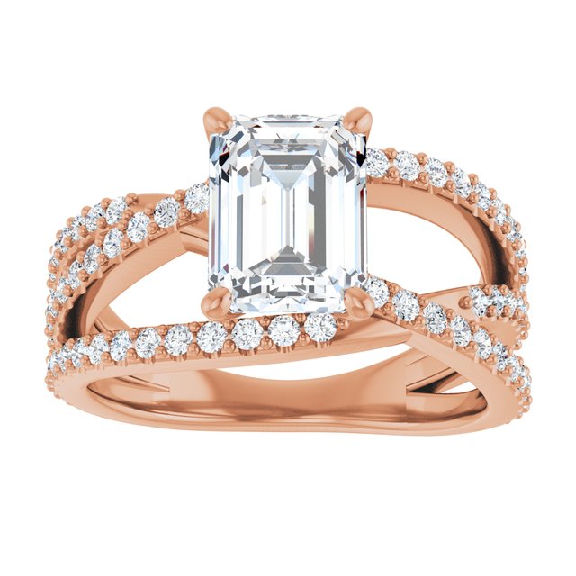 Emerald Engagement Ring Mounting