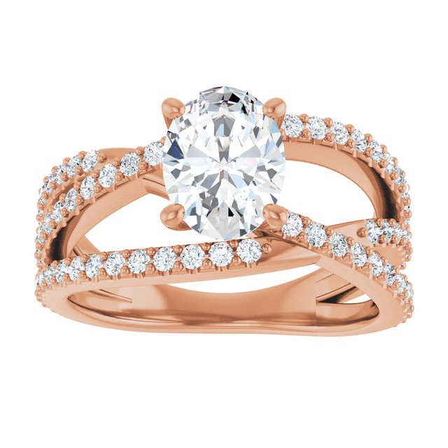 Oval Engagement Ring Mounting