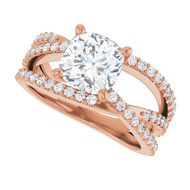 Cushion Engagement Ring Mounting