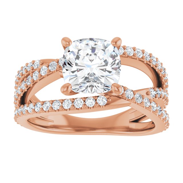 Cushion Engagement Ring Mounting