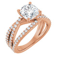 Cushion Engagement Ring Mounting