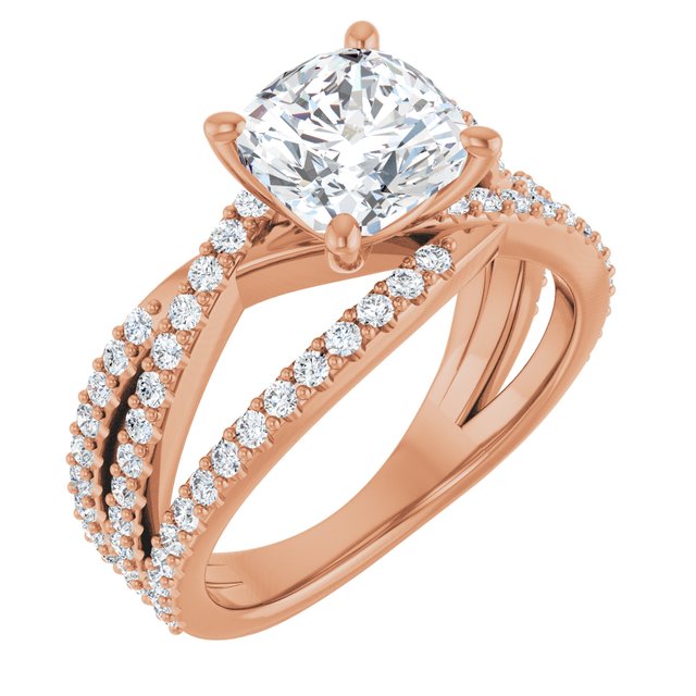 Cushion Engagement Ring Mounting