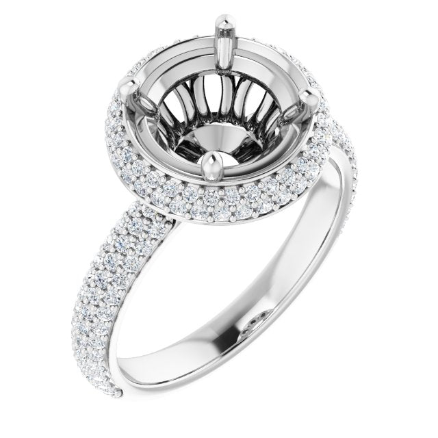 Round Engagement Ring Mounting