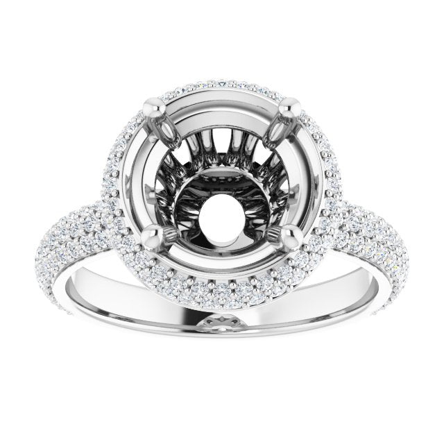 Round Engagement Ring Mounting