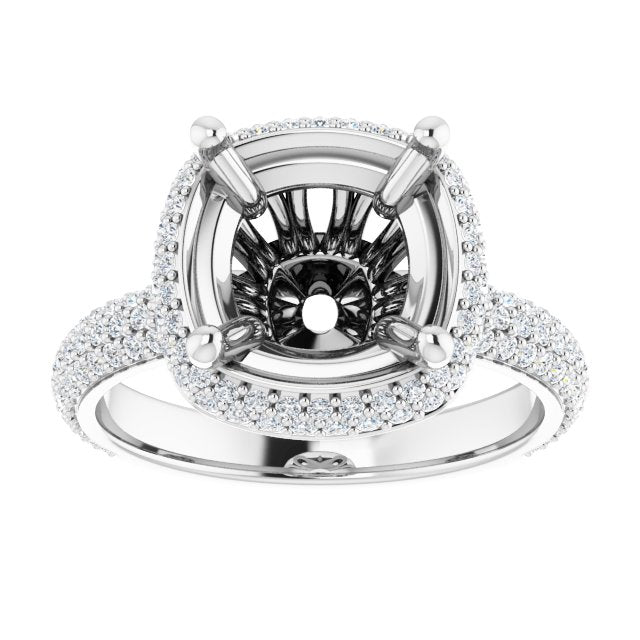 Square Engagement Ring Mounting