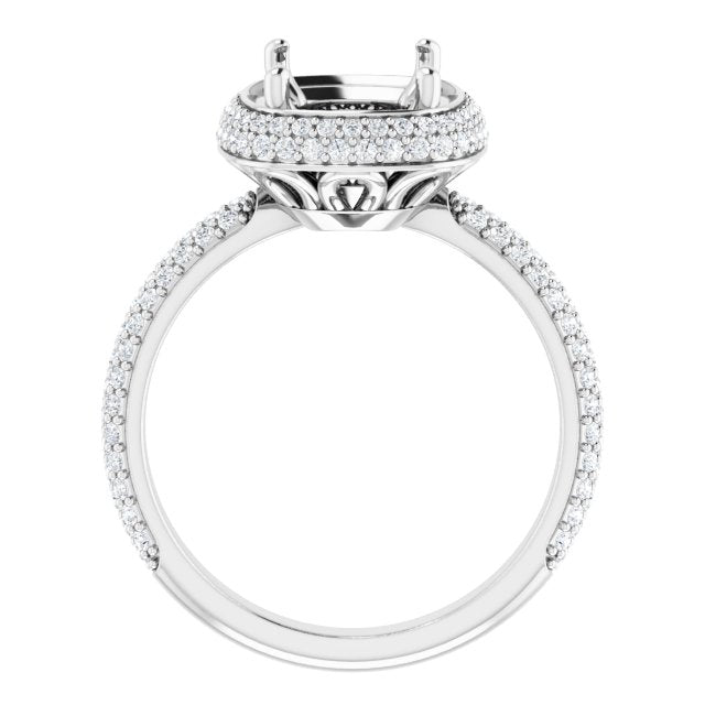 Emerald Engagement Ring Mounting